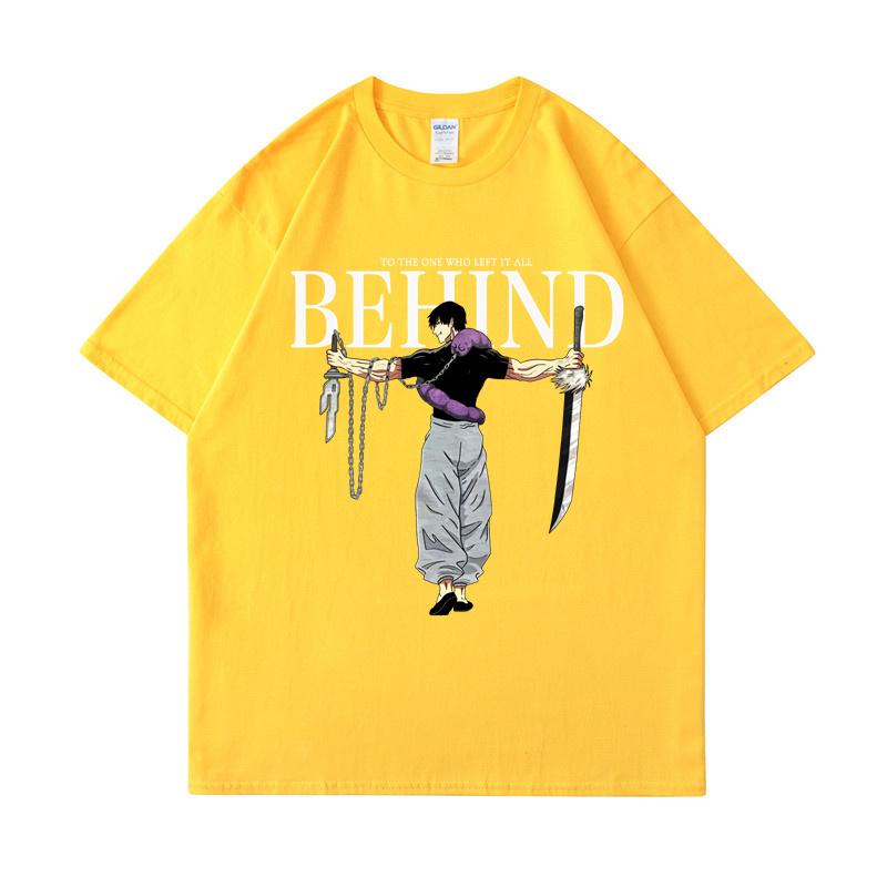 Japanisches Anime Jujutsu Kaisen Print Vintage T-Shirt Harajuku Streetwear Grafik T-Shirt Sommer Kurzarm Baumwoll T-Shirt