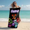 Personalized Customized Proof Beach Towel with Smiling Critters Pattern - Soft, Absorbent,quick-drying,perfect Swimming,camping&bathing