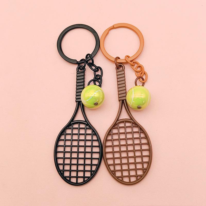 Mini Keychain Tennis Party Favors Tennis Ball Key Ring Tennis Bag Pendant Sports Keychain For Boys Girls School Carnival Reward