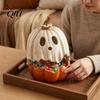 Leuchtende gruselige Ornamente Halloween Leuchtende Geist Kürbis Dekoration, Vintage Abnehmbare Lampe mit Spukhaus Requisiten LED Kerze für Küchentischplatte