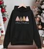 Joyeux Noël Sweat à capuche pour homme imprimé arbre léopard Hip Hop Molleton Pulls amples décontractés Confortable Poche Vêtements de sport