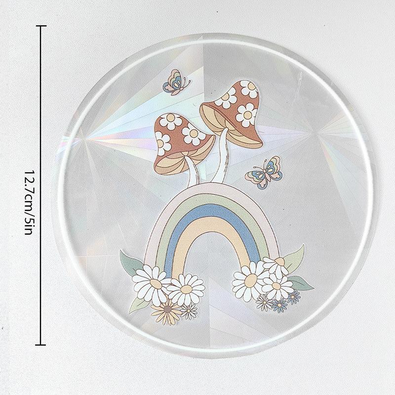 Sun Catcher Pvc Self Adhesive Glass Window Stickers Cat Moth Energy Suncatcher Wallpaper Rainbow Prisms Sticker Sunlight Decals