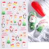 5D Nail Art Stickers Embossed Snowflake Snowman Bird Pattern Christmas Nail Stickers Nail Art Decor Decals