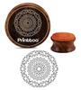 Printtoo Mandala Carimbo de borracha de madeira redondo Scrap-booking Craft Textil Stamp-2