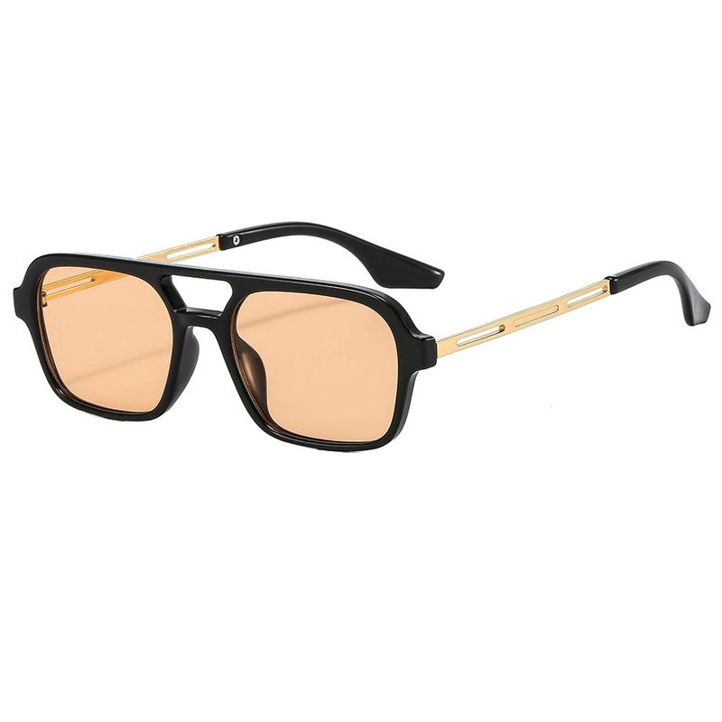 Retro Square Sunglasses Men Women Unisex Fashion Double Beam Trendy European American Style UV Protection