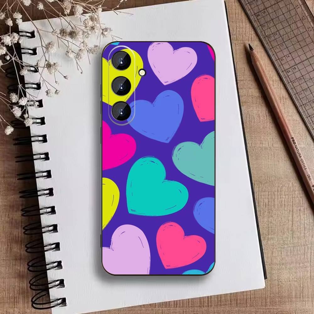 Y2K POP-Heart Phone Case For Samsung Galaxy A73,A72,A71,A70,A52,A51 Others Soft Black Cover