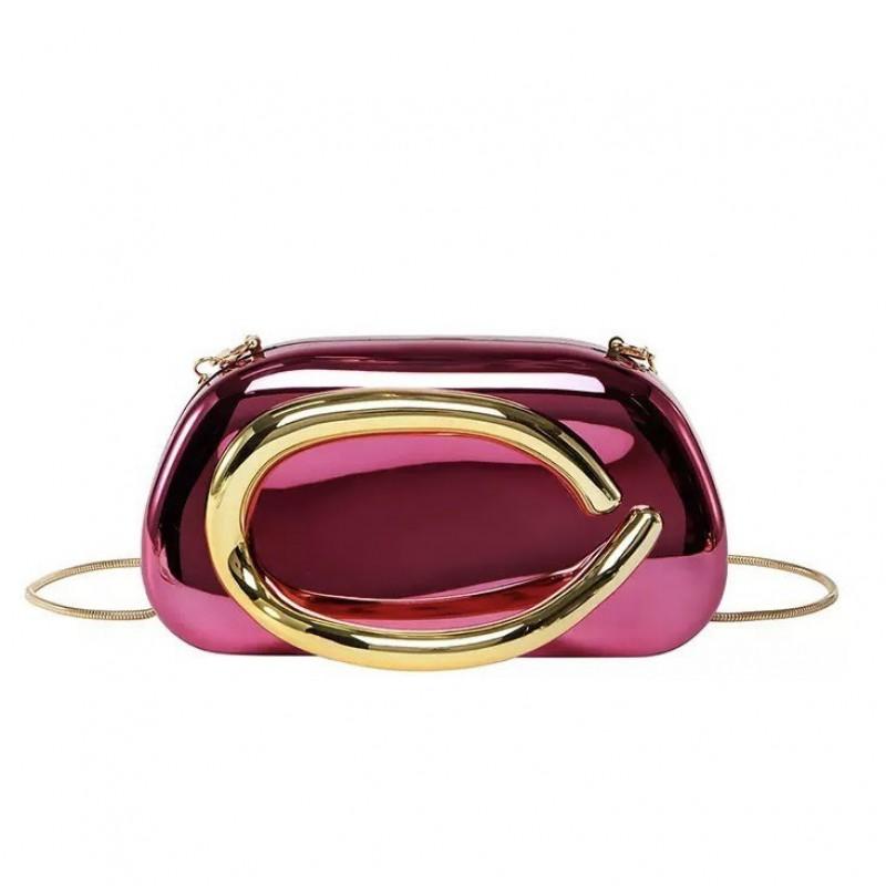 Acrylic Clutch Bag Women Hard Shell Mini Evening Purse With Metal Chain Strap Urban Chic Square Design