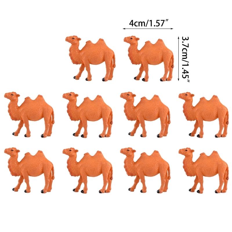 Mini Camels 10Pieces Mini Camels Figure Fairys Garden Camels Toy Resins Camels Figure Landscape Decorations DIY Craft