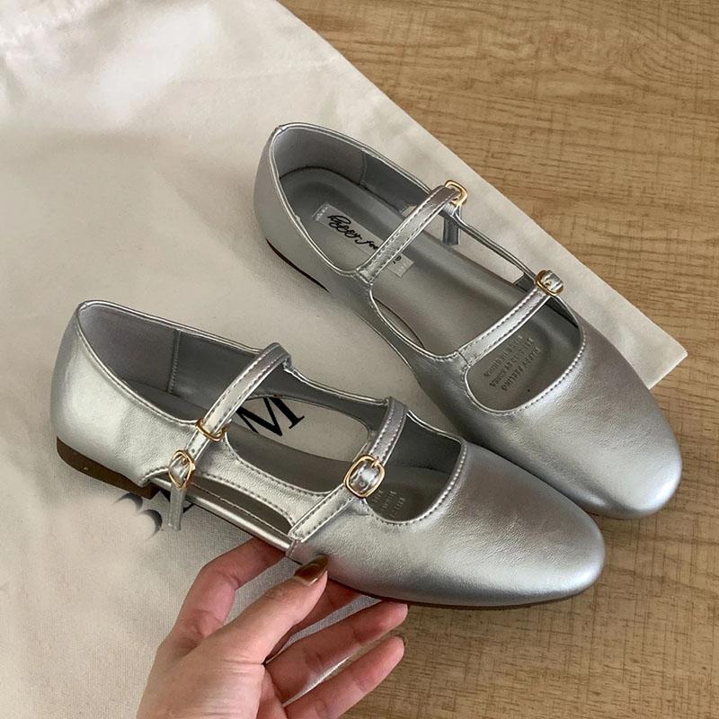Fashion Female Buckle Strap Footwear New In 2025 Women Mary Janes Flats Shoes Summer Spring Fashion Shallow Ladies Flats With Shoes