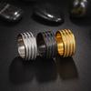 1 Stück 10 mm breiter mattierter goldener Ring, Titanstahlring Herren Ehering