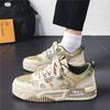 Herrenschuhe Frühling Atmungsaktive Canvas-Schuhe Männlicher Student Trend All Match Dickbesohlte Kleine Weiße Brettschuhe Sport Daddy Tide Schuhe