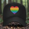 Rainbow Heart Crypto Pattern Baseball Cap Unisex Adjustable Polyester Outdoor Casual Hat