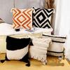 Nordic Ins Style Moroccan Tufted Pillow Bed and Breakfast Light Luxury Embroidered Cushion Removable and Washable Tassel Home Pillow Cover