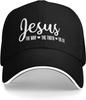 Casquette de Baseball Jésus Le Chemin La Vérité La Vie Polyester Réglable Visière Courbée Chapeau pour Unisexe