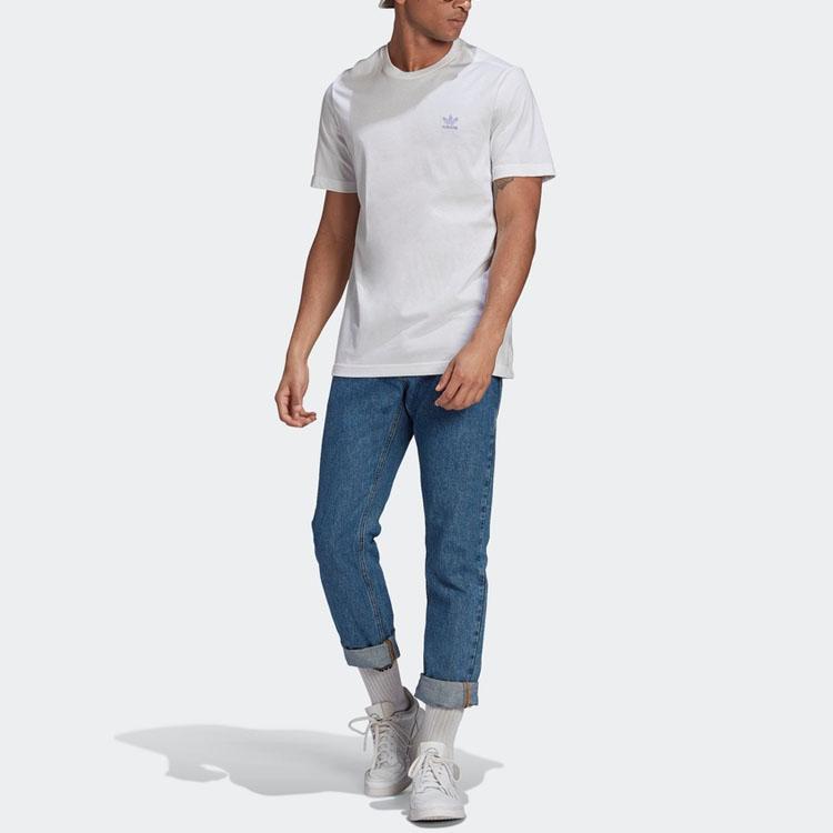 adidas T-shirt Originals Trèfle Décontracté Respirant Sport Col Rond Manches Courtes Homme Hauts Blanc GN3405
