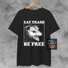 ISS MÜLL Sei FREI T-Shirt Opossum Punk Sozialismus gegen die Gesellschaft Anti-Kapitalismus T