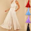 Women European and American Trend Sexy Slim Sling Jumpsuit Loose Casual Hawaii Resort Beach Jumpsuit