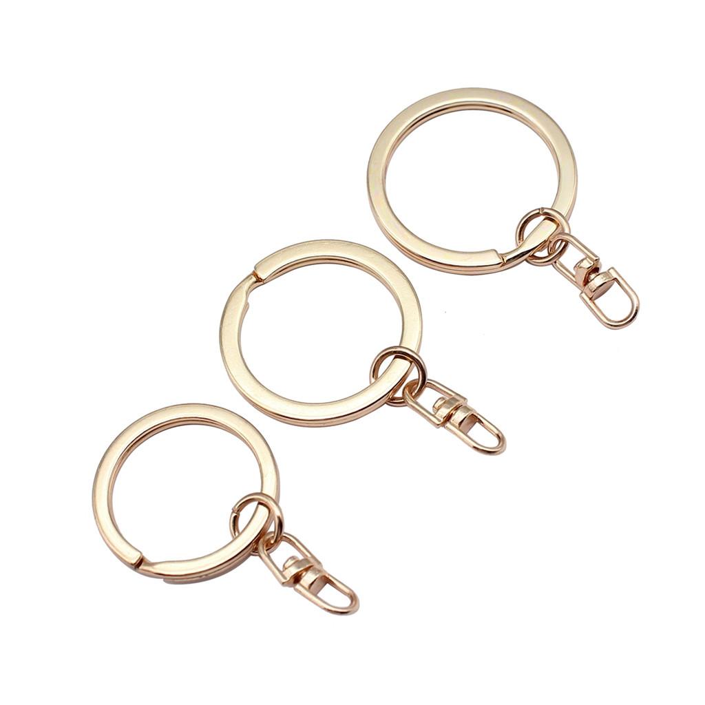 Multi Color Split Ring Keychain Connectors With Extension Chain 25mm 28mm 30mm