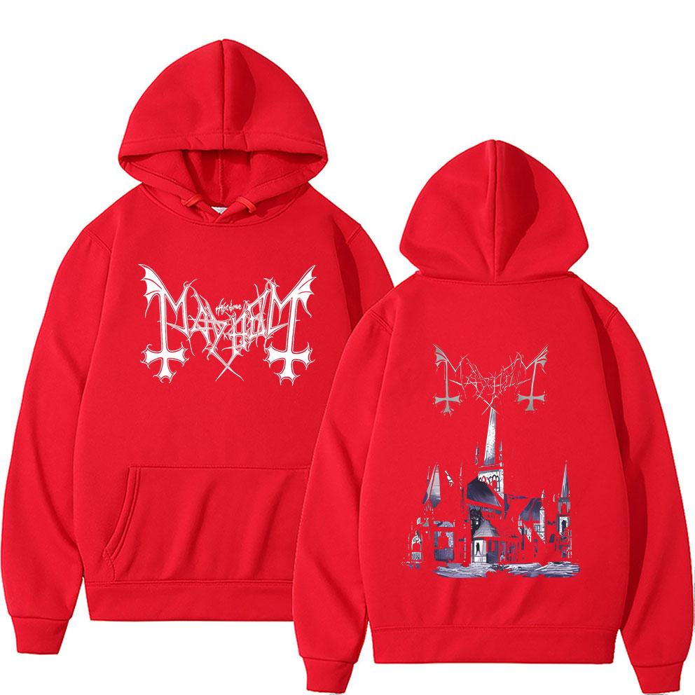 Mayhem De Mysteriis Dom Sathanas Felpa Grafica Uomo Donna Moda Death Black Metal Rock Band Felpa con Cappuccio Maschile Felpa Classica