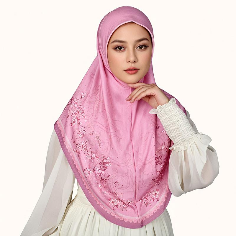 1 stuk Machinewasbaar Drukknoopsluiting Traditionele Islamitische Kleding Elegante Hijab Prachtige Moslim Hoofddoek Ideaal Cadeau Meerkleurig