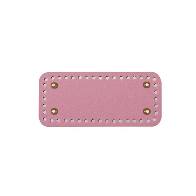 8*20Cm Handmade Oval Bottom For Knitted Bag Pu Leather Wear-Resistant Accessories Bottom With Holes Diy Crochet Bag Bottom