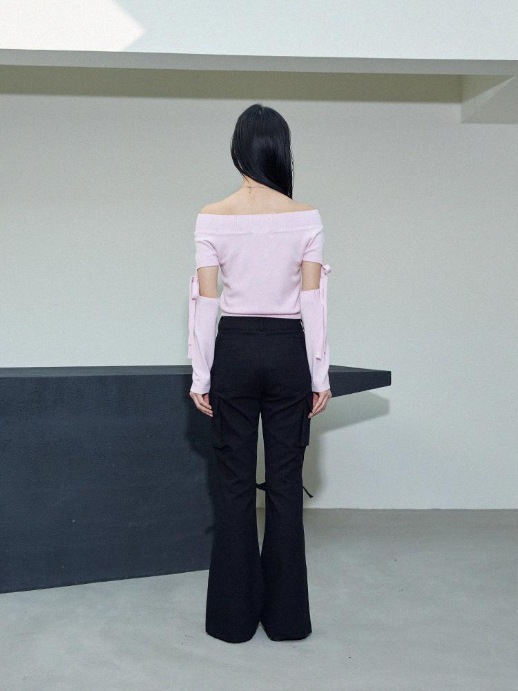 ITOV SEOUL Off-Shoulder Cutout Knit Pique