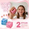 Stress Relief Cube Toy Soft Silicone Squishy Molded Fidget Sensory Toy for Adults and Kids Durable Reusable Material