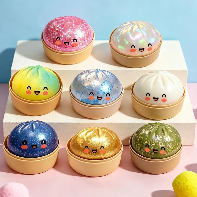 Jouets Glitter Boulette Squishy Anti-stress Amusant Pincer Presser Balle Souple Fidget Relax Modelage Populaire Cadeaux Enfants