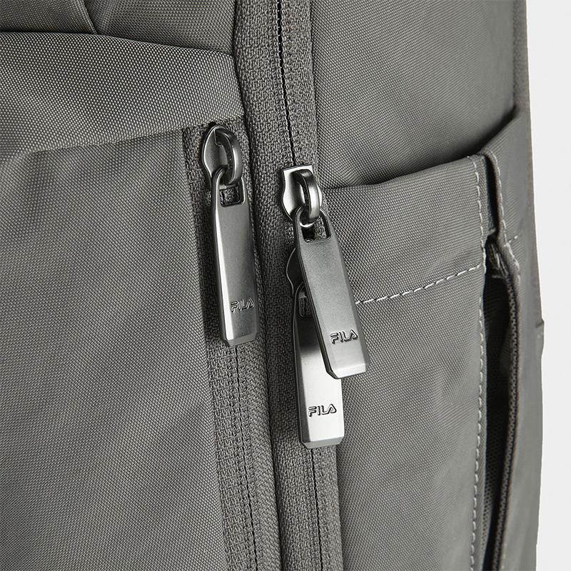 Fila White Fashion Simple Business Commuter Versatile Fabric Backpack Men Backpack Foggy-Gray F13M623107FGY