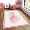 Tapis de chambre d'enfant à motif licorne, tapis de jeu pour enfants, dessin animé mignon en éventail, accessoires de décoration pour la maison, le salon et la chambre à coucher