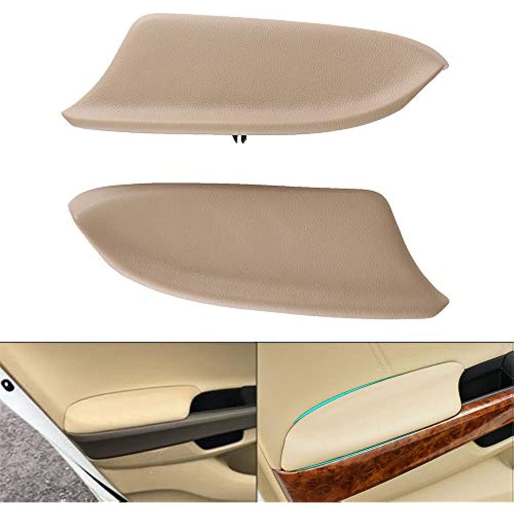 Front Door Armrest Panel Cover Beige Leather LH & RH For Honda Accord 2008-2012