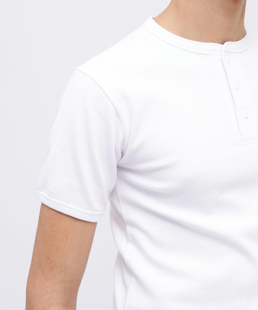 AVIREX DAILY RIB HENLYNECK TEE 6143504 Men's L White