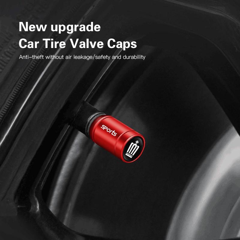 4Pcs Metal Tire Valve Caps GHKXR5 Car Dust Proof Cap Accessories For Toyota Crown Land Fortuner Prado Highlander Super Verso Mirai Rush