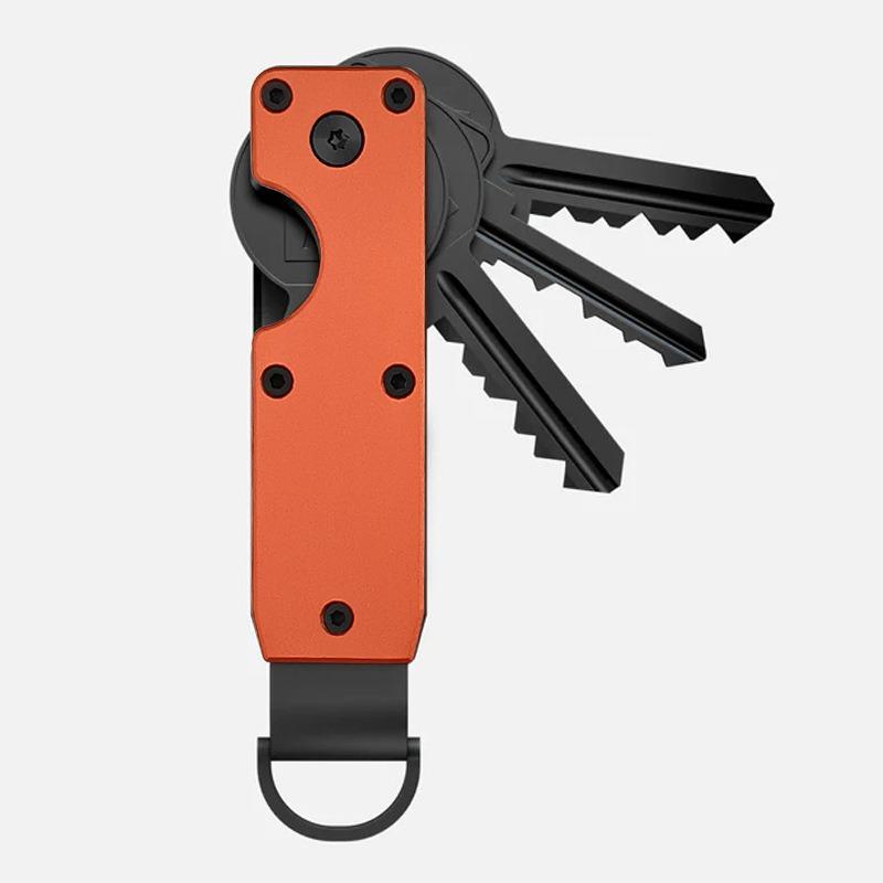 Key Organizer Holder Folding Case Holder Keychain Secures Aluminum Alloy Pocket Organization Tool Key