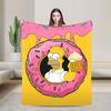 Super Warm Blanket Decorative The Simpsons Cartoon Throw Blanket Flannel Bedspread For Couch Chair Fluffy Sofa Bed Cover