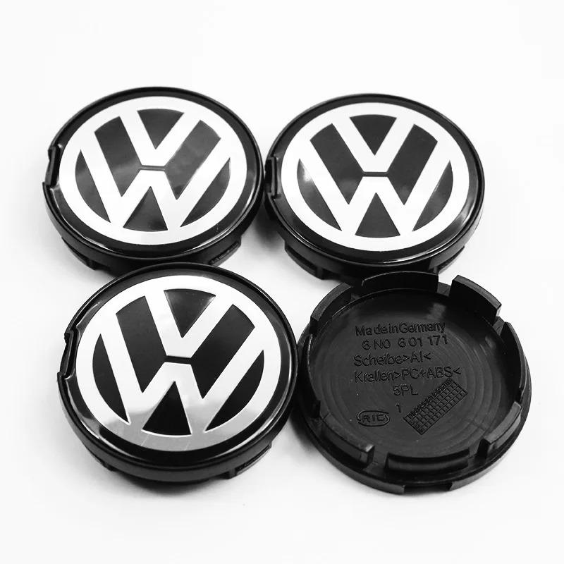 4PCS 55mm 65mm Car Modeling Wheel Hub Center Cap Badge Hub Cap Suitable for VW Volkswagen Golf Sharan Passat Tiguan Accessories