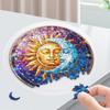 Sonnenfänger Puzzle Acryl Sonnenfänger Langlebiges Klares Acryl Bunte Muster Fensterdekoration für Türen Garten