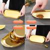 Stainless Steel BBQ Plate Mirror Shine Food Grade Dishwasher Safe Multifunctional Snack Dessert Vegetable Meal Serving Dish Tray Kitchen Supplies