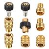 Verktyg Daglig Högtryckstvätt M22 till 3/8" Snabbkoppling 3/4" till Snabbkoppling M22 Hane Slangadapter, 9-pack
