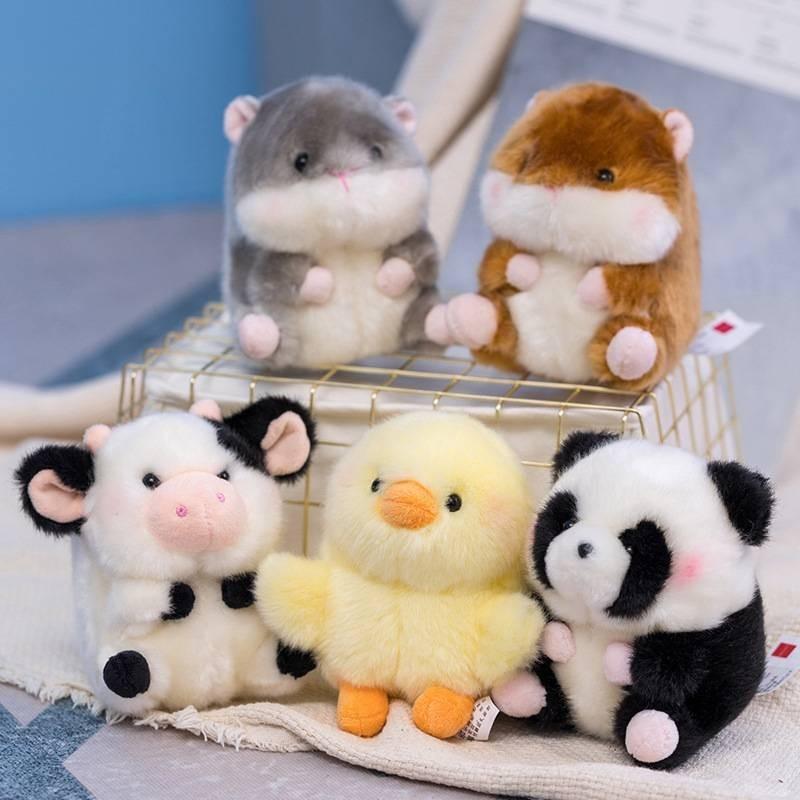 Adorable Animal Plush Keychain Bag Ornament Mini Doll Stuffed Toy Small Size