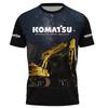 Bagger Baumaschinen 3D-Druck T-Shirts Herren Sommer Sport Kurzarm T-Shirt Komatsu O-Ausschnitt Shirt Tees Tops