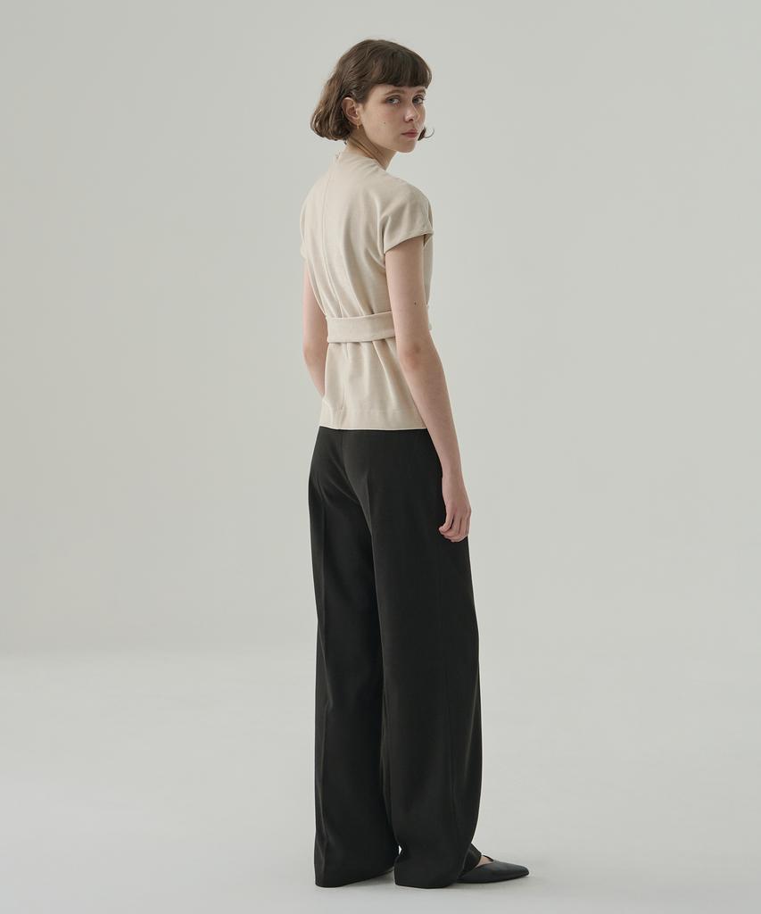 Deuloupisumeon Tosti Brushed Double-Pleat Wide Slacks [Ivory]