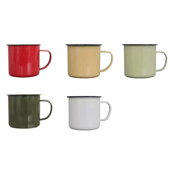 Ceramic Coffee Mug Handmade Tea Cup with Handle Retro Solid Color Water Cup Large Capacity Tumbler Travel Cups for Outdoor Activities