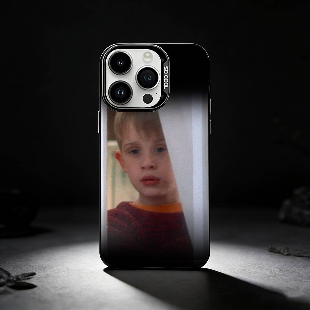 Funny TV Home Alone Phone Case For iPhone 17,16,15,14,13,12,11 Plus,Pro Max,XS,Colored silver phone case