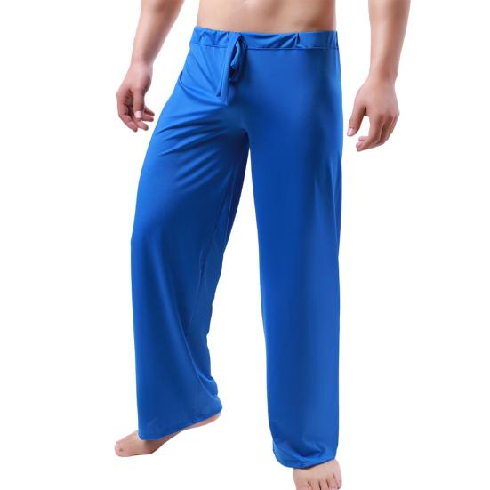 Mannen Yoga Broek Lage Taille Trekkoord Rechte Losse Dunne Sport Comfortabele Elastische Taille Plus Size Heren Sportbroeken Herenkleding