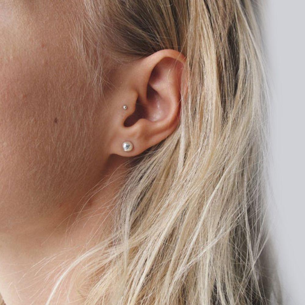 Style Gold Color Classic Women Jewelry Silver Color Small Ball Earrings Stud Earrings Ear Stud