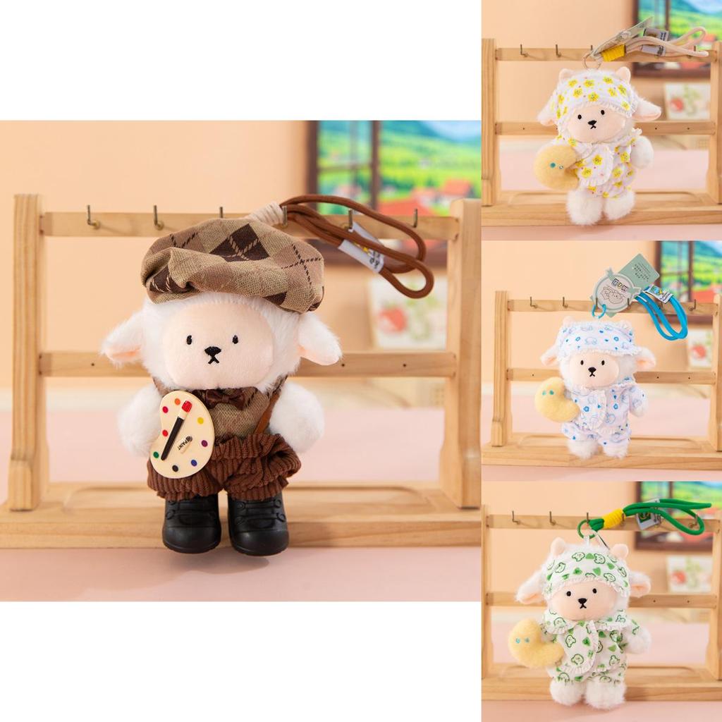 Schaf-Plüschtier mit Kleiderdesign für Kindergeschenk und Raumdekoration
