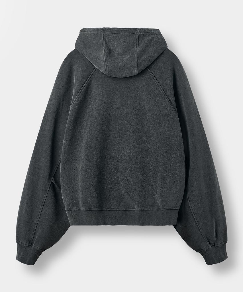 Dimitri Black Asi Four Seasons Essentials Zip-Up Hoodie_Crop Pigment Charcoal