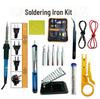 Adjustable Temperature Electric Soldering Iron Set with 14 Pieces In a PU Cloth Bag for Welding and Repair Projects.