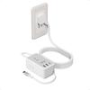 Stilvolles 2m USB-C Verlängerungskabel, Steckdosenleiste, Steckdosenadapter, Oktopus-förmige Steckdose, Tischstecker, USB-C, Integriertes einziehbares Kabel, PD-kompatibel, Schlank, TE